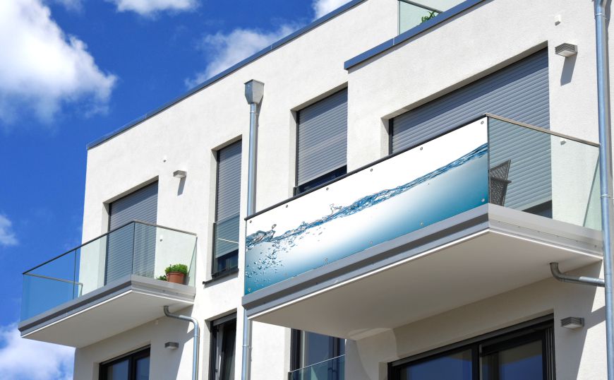 Balkonbanner Sichtschutzplane in Top Qualität & wahlweise mit Wunschmotiv